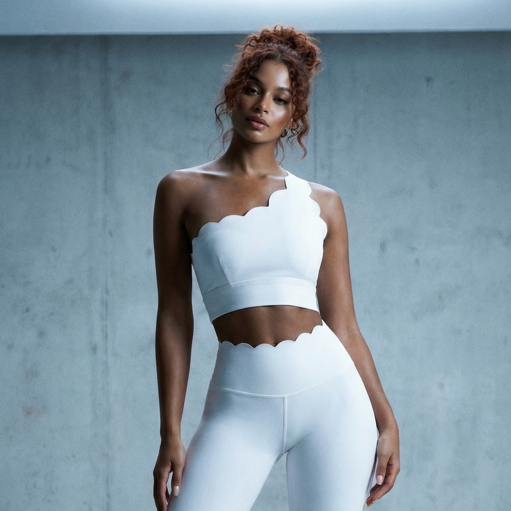 Top Une Bretelle Femme – Bord Sculpté & Seconde Peau
