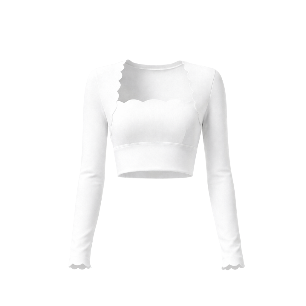 Top Crop Manches Longues Femme – Effet Seconde Peau