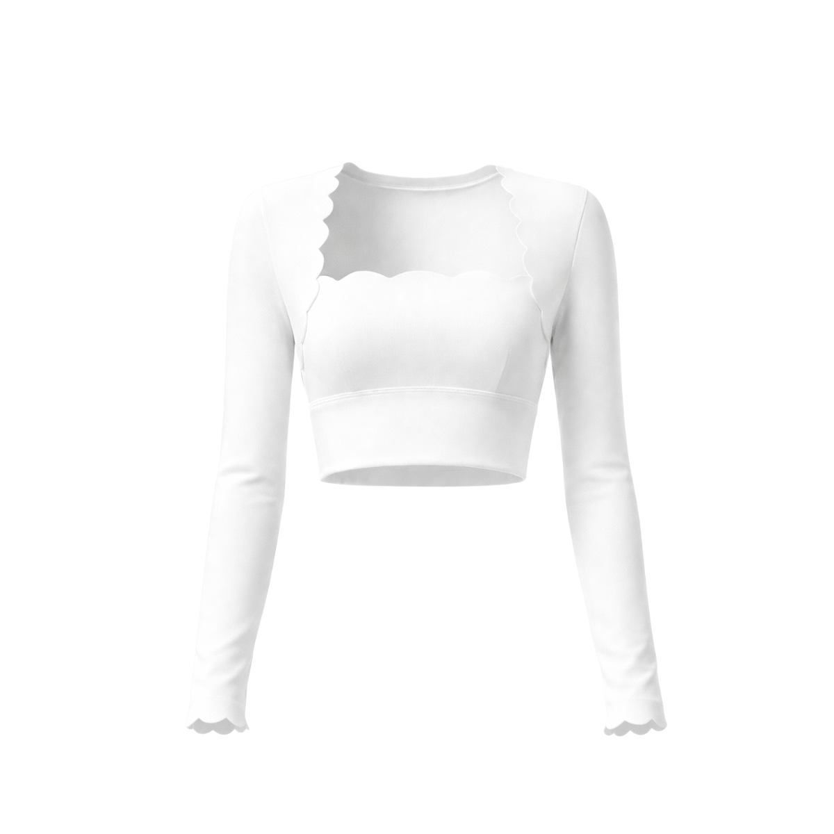 Top Crop Manches Longues Femme – Effet Seconde Peau