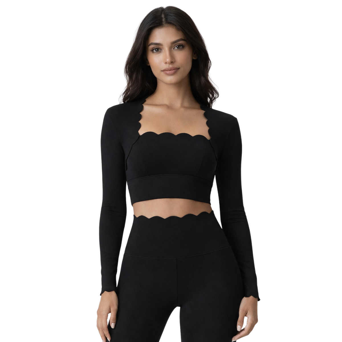 Top Crop Manches Longues Femme – Effet Seconde Peau