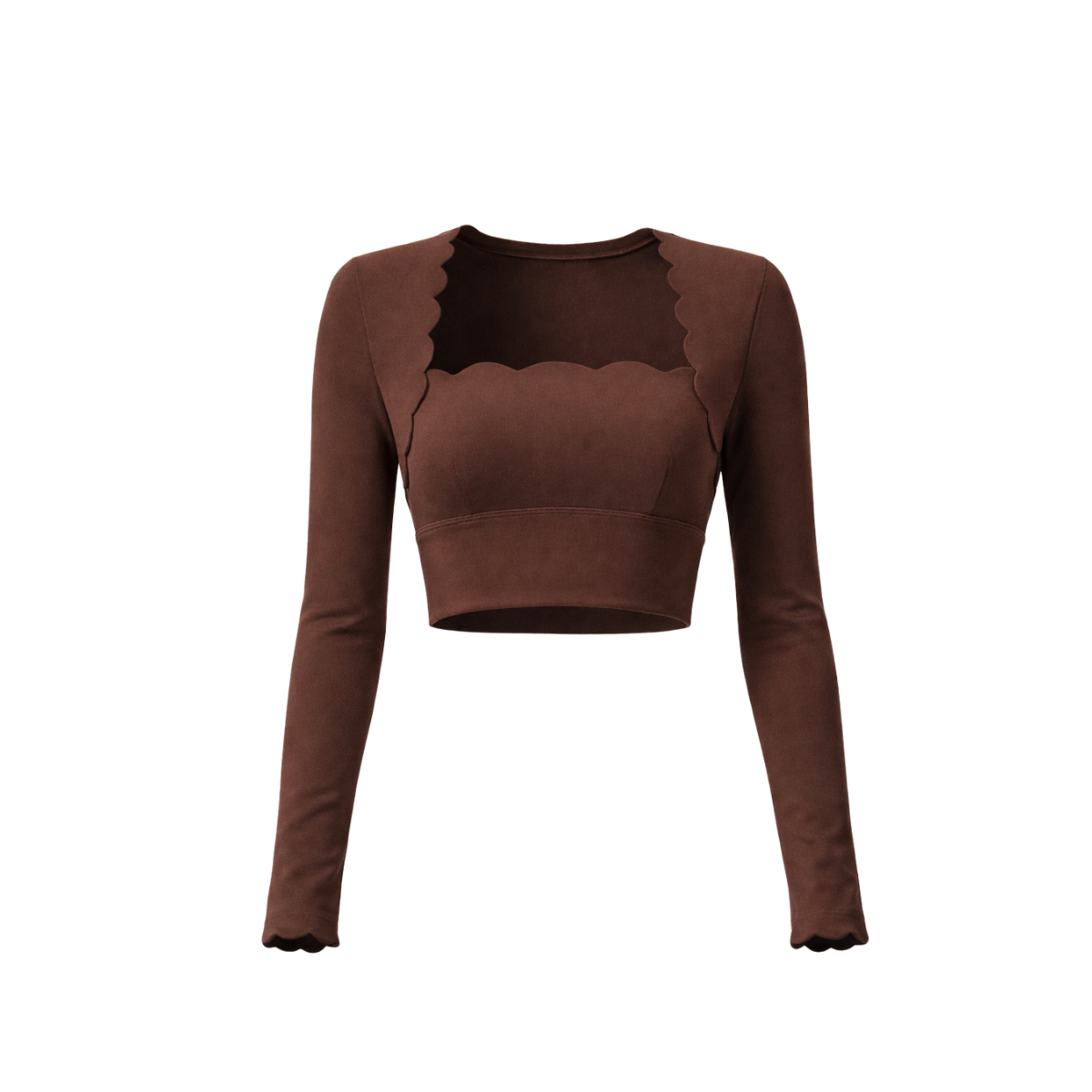 Top Crop Manches Longues Femme – Effet Seconde Peau