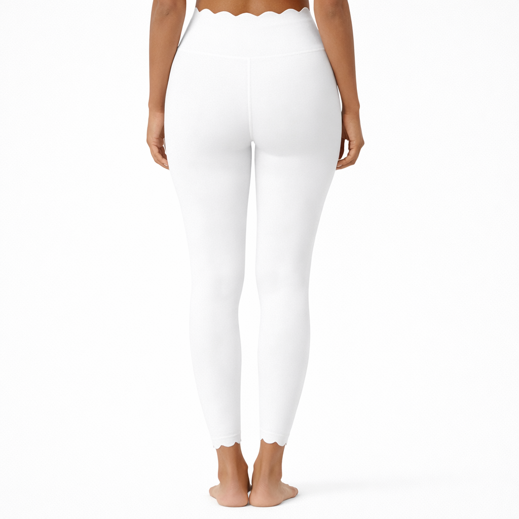 Legging Taille Haute Femme Blanc