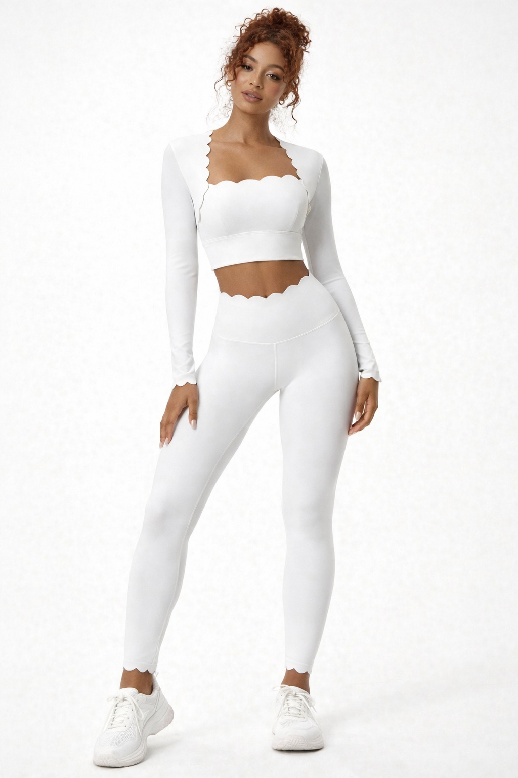 Legging Taille Haute Femme Blanc
